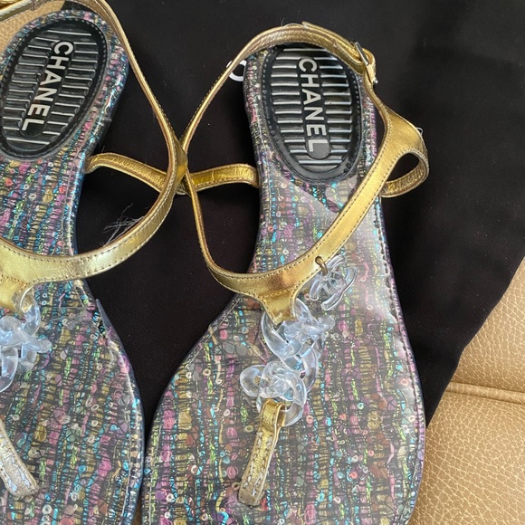 Chanel❌ On HOLD❌ DO NOT BUY‼️Thong T-strap Sandals - Picture 6 of 7